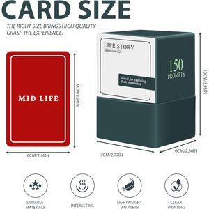 150 Tarjetas de Entrevista para Historias de Vida, Juego de Tarjetas Cognitivas para Aprender la Historia Familiar para Padres y Abuelos - Product Image 3