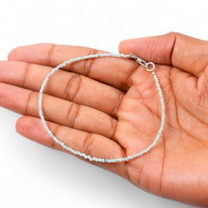 Pulsera de Amazonita Natural con Cuentas Microfacetadas, Pulsera de Piedras Preciosas Redondas, Joyería de Cristal Curativa para Mujer, Regalo, Pulsera Hecha a Mano - Product Image 5