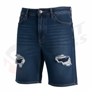 Best Quality Hot <b>Sale</b> Men's Fashion Solid Breathable Denim Shorts Casual High Street Style - Product Image 6