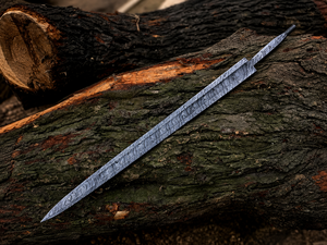 Lame de sabre Viking à double tranchant en acier Damas, fabriquée à la main, 34 pouces, idéale pour la fabrication de sabres - Product Image 5