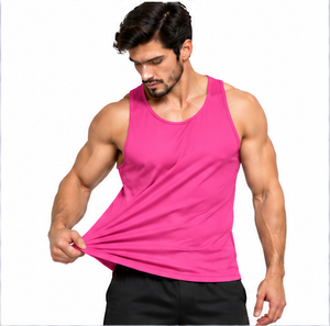 Summer <b>Mens</b> Tank Top Breathable Cotton Sleeveless <b>Vest</b> Casual Oversized Fitness <b>Gym</b> Shirt Vintage Washed Custom Logo Plus Size - Product Image 1