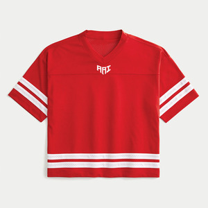 Jersey de Fútbol Americano Personalizado al por Mayor con Rayas Rojas, Uniforme de Práctica Transpirable de Malla, Proveedor OEM de Marca Privada - Product Image 4