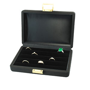 Petite boîte de rangement pour bijoux en brocart japonais rectangulaire, intérieur en velours, finition en papier imprimé, 180x120x50mm, Saint-Valentin - Product Image 4