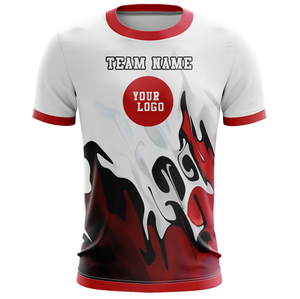 Custom Men's O-Neck Short Sleeve T-Shirt 100% <b>Polyester</b> Sublimation Print Breathable Regular Fit With Pattern Front Logo - Product Image 1