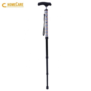 5 secciones ancianos antideslizante aleación de aluminio plegable bastón muleta bastón de caminata para hombres - Product Image 6