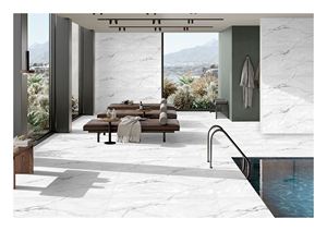 Carrelage en porcelaine Peri Motion bleu gris marbré 600x1200mm, finition satinée mate, anti-taches, antidérapant, carrelage pour sol et mur PGVT - Product Image 3