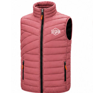 Gilet d'hiver pour homme, veste sans manches matelassée tendance avec coque en polyester respirant, rembourrage chaud et service de logo personnalisé OEM - Product Image 1