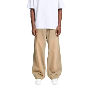 Wholesale Fashionable Men Denim Jeans <b>Pants</b> Breathable Button Customized Design Premium Quality Straight Style Logo Waist Spring - Product Image 4