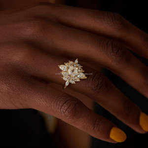 Arin Lab Grown Diamond CVD con IGI 2.52ct F Corte brillante 14K Oro amarillo Anillos de joyería de moda para niñas - Product Image 1