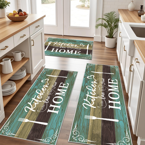Set di 3 Tappeti da Cucina Lavabili in Stile Boho con Tappetini Morbidi Antiscivolo per Pavimento della Cucina - Product Image 3