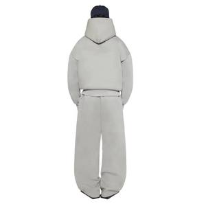 Conjunto de Sudadera y Pantalones Deportivos de Forro Polar Grueso para Hombre, Estilo Holgado, con Cordón Ajustable, para Invierno - Product Image 5