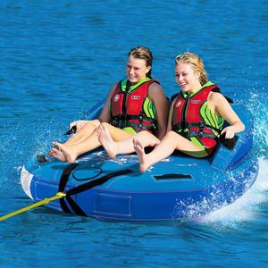 Inflatable 2-Person <b>Towable</b> Tubes for Water Sports Boating for Fun Aquatic Adventures - Product Image 2