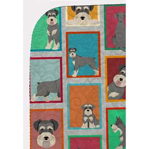 Couverture matelassée légère douce 50x60 motif d'illustration beaucoup de Schnauzer pour lit canapé canapé couverture pour animaux de compagnie et jetés - Product Image 5