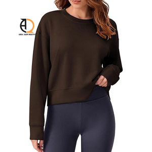 Sudadera corta de forro polar para mujer, cálida, informal, estilo urbano - Product Image 2
