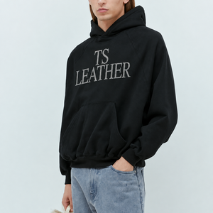 Sweat à capuche pour homme 100% coton, respirant, écologique, coupe-vent, 300g, hiver, basique, avec poche, décontracté, brodé - Product Image 5
