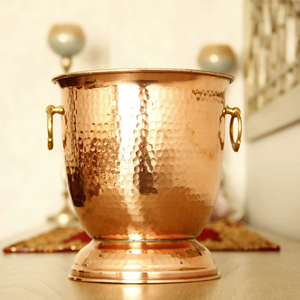 Lavish Gold Hammered Design Mirror Finished <b>Ice</b> Tubs Perfect For <b>Garden</b> Events And Adding Premium Decorative Look To Bar Counter - Product Image 1