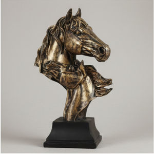 Busto de Caballo Art Deco Royal Stallion, Pieza Decorativa para Bodas, Cumpleaños, Inauguración de Casa - Product Image 2