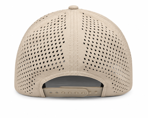 Casquette de golf respirante à 5 panneaux avec visière incurvée découpée au laser, fermeture snapback, unisexe, décontractée, pour les activités de plein air printemps-été - Product Image 4