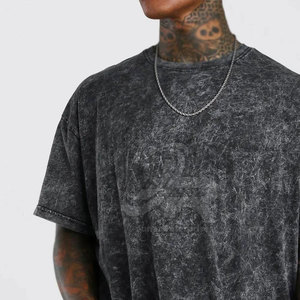 T-shirt en coton délavé à l'acide de style streetwear surdimensionné fabriqué au Pakistan, tissu doux et respirant, pour un usage quotidien décontracté - Product Image 6