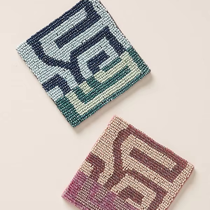 Stylish Classic Seed <b>Beads</b> <b>Coaster</b> Pure Handmade Eco-Friendly Washable Customized Color Shape Home Decor Tea Coffee Wine ETC - Product Image 1