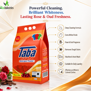 Rose & Oud <b>Detergent</b> Powder for Deep Cleaning | Extra White Laundry Care for White and Colored Clothes 1KG Pack Everyday Wash XL - Product Image 5