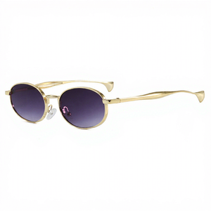 Oval Minimalist Small-Frame <b>Sunglasses</b> Arrival European & American Metal Retro <b>Sunglasses</b> Trendy <b>Sunglasses</b> for Stylish Looks - Product Image 5