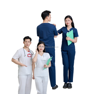 VN FACTORY-Uniforme elástico para mujer, ropa de enfermera, ropa de hospital, belleza, médico, bata de laboratorio, uniforme de fábrica FMF - Product Image 1