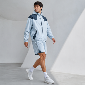 Ensemble veste coupe-vent et short pour homme, personnalisé, réfléchissant, coupe-vent, respirant, en nylon Ripstop, avec logo personnalisé, fournisseur - Product Image 2