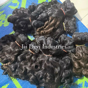 Extensiones de Cabello Remy Indio de Alta Calidad, Rizadas y Voluminosas, 100 Gramos, para Coser a Máquina, Doble Trama, Rizado Natural, Sensación Cómoda, Brillo - Product Image 4