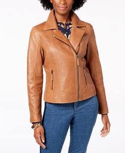 Veste en cuir pour dames/veste en cuir véritable pour dames/veste en cuir pour femmes à corps court en cuir véritable - Product Image 1