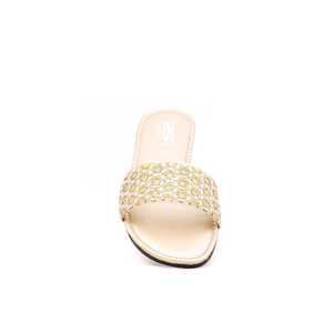 Pantoufle Décontractée en Fourrure Dorée Modèle CL1330 - Product Image 1