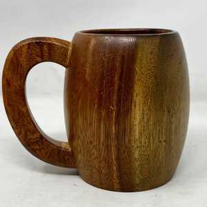 Vintage Wooden <b>Mug</b> with Handle Classic Design Eco-Friendly & Microwave Safe Luxury Stocked for Home Wine Office & Travel Use - Product Image 2
