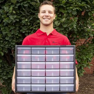 Armadio di Stoccaggio in Plastica a 24 Cassetti per Organizzazione Garage, Organizzatore di Perline, Contenitore per Mattoncini, Cassetta degli Attrezzi per Insegnanti MAK - Product Image 2