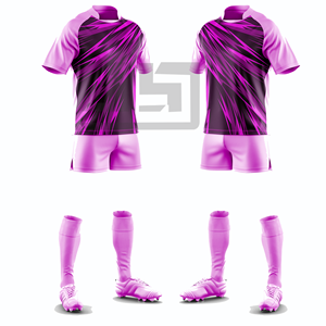 Ensemble d'uniformes de rugby personnalisés, maillot et short imprimés, anti-transpiration, coupe-vent, écologiques, 100 % polyester sans couture - Product Image 3