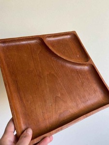 Plateau de service en bois moderne pour le thé, le café et les aliments, léger, multifonctionnel, pour la cuisine, le petit-déjeuner, les collations, la salle à manger, l'utilisation à domicile - Product Image 5