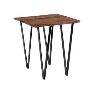 Table basse en fer avec plateau en bois de qualité supérieure pour salon, prix de gros - Product Image 1