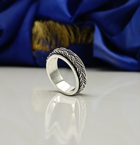 Wire Wrapped <b>Spinner</b> <b>Ring</b> 925 Sterling <b>Silver</b> Meditation Band Stress Relief <b>Ring</b> <b>Silver</b> Jewelry For Boys & For Girls - Product Image 4