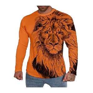 New available top quality Men's Fashionable print O Neck T Shirts Stylish Casual Long Sleeve T Shirts For Men From Bangladesh - Product Image 1