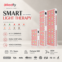 Redfy OEM ODM Panneau de luminothérapie LED rouge et NIR de qualité médicale, 5W, double puce, 9 longueurs d'onde, commande vocale
