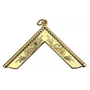 Collar Masónico de Alta Calidad para Maestro Masón de la Logia Azul, con Cadena Dorada y Reverso Azul - Product Image 3