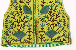 Gilet sans manches pour femme, veste en velours brodée à la main avec un look vintage, vestes courtes - Product Image 3