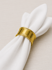 Anillo de Servilleta Moderno de Latón de 5 cm de Ancho, Diseño Circular Duradero para Decoración de Mesa de Boda - Product Image 3