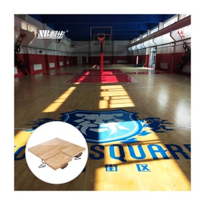 NB nuevo producto sistema portátil cualquiera puede instalarlo fácilmente suelo <span class=keywords><strong>de</strong></span> baloncesto adecuado para gimnasio escolar para baloncesto - Product Image 2