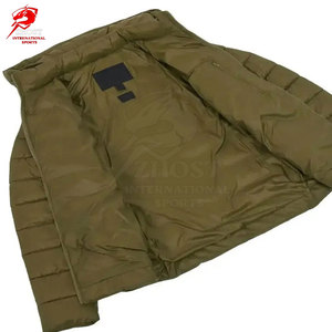 Slim Fit Seamless Women Puffer <b>Jackets</b> For Body Contouring <b>Workout</b> Supportive Ribbed Texture Winter Clothing - Product Image 5