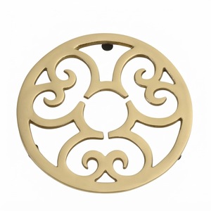 Handmade Decorative Aluminium Round Flower Trivet Heart-Shaped Cutout Heat Resistant Hot Pot Holder For Kitchen Dining Table - Product Image 4