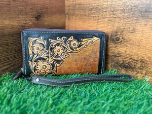 Nuevas y elegantes carteras de cuero genuino hechas a mano, ofertas a granel en monederos diseñados para mujeres, bolsos de mano de cuero compactos - Product Image 4