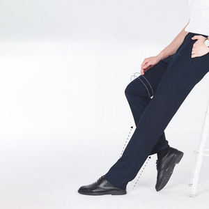 กางเกงขายาวทรงสลิมฟิตลายทางสำหรับผู้ชายรุ่นใหม่ปี 2024 สไตล์ทันสมัย เหมาะสำหรับใส่ทำงาน ธุรกิจ ลำลอง ใส่ไปออฟฟิศ ทรงสกินนี่ ยืดได้ ผ้าเรียบ - Product Image 3