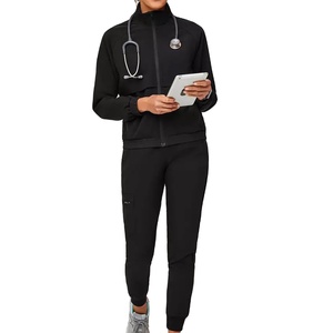 Nouvelle tenue médicale personnalisée anti-plis pour infirmières – Ensemble uniforme extensible tissé - Product Image 5