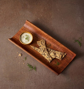 Premium Rustic Wooden Rectangle <b>Tray</b> Multipurpose Tabletop Organizer Serving Coffee Tea Breakfast Snacks Displaying Bar Mitzvah - Product Image 4