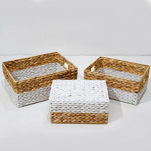 <b>Large</b> Water Hyacinth Laundry <b>Basket</b> Woven Clothes Hamper with Handles Home <b>Storage</b> Vietnam Factory Direct - Product Image 3